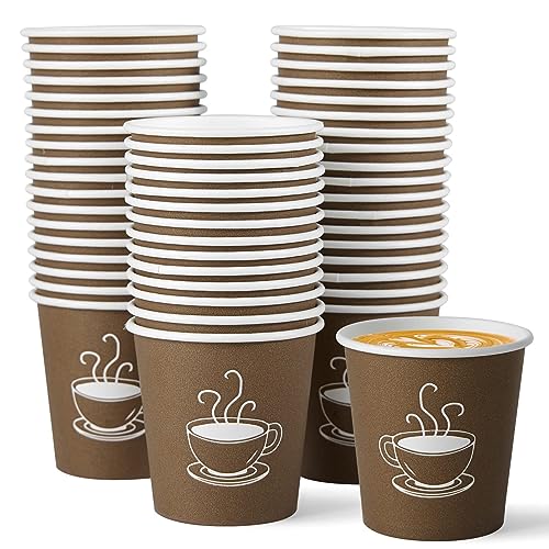 TV TOPVALUE 600 Pack 4 oz Paper Cups, Small Disposable Coffee Cups, Paper Espresso Cups, Hot/Cold Drinking Cups for Party, Picnic, Travel and Events - Image 1
