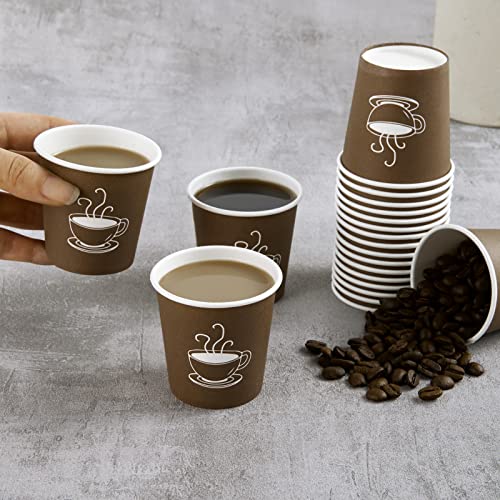 TV TOPVALUE 600 Pack 4 oz Paper Cups, Small Disposable Coffee Cups, Paper Espresso Cups, Hot/Cold Drinking Cups for Party, Picnic, Travel and Events - Image 4