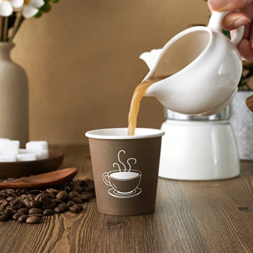 TV TOPVALUE 600 Pack 4 oz Paper Cups, Small Disposable Coffee Cups, Paper Espresso Cups, Hot/Cold Drinking Cups for Party, Picnic, Travel and Events - Image 3