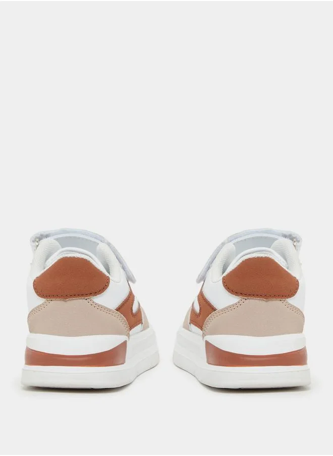 Styli Color Block Sneaker with Hook and Loop Closure