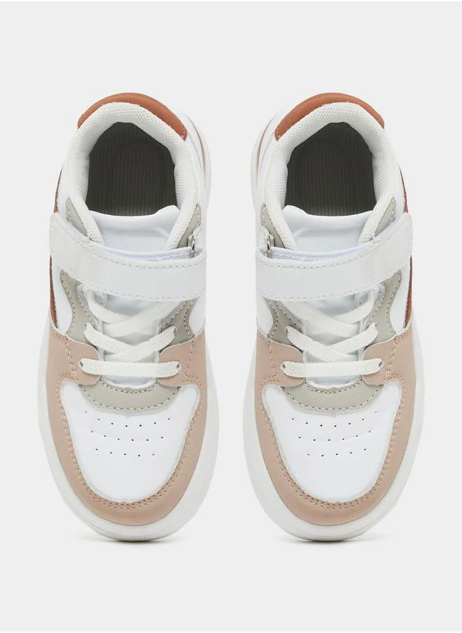 Styli Color Block Sneaker with Hook and Loop Closure