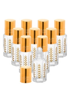 Generic 10 Pack Essential Oil Roller Bottles for Oils, 3ml Glass Clear Perfume Bottles (3ml)  - Image 1