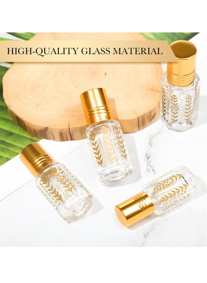 Generic - 10 Pack Essential Oil Roller Bottles for Oils, 3ml Glass Clear Perfume Bottles (3ml) - Image 1