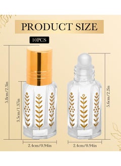 Generic 10 Pack Essential Oil Roller Bottles for Oils, 3ml Glass Clear Perfume Bottles (3ml)  - Image 3