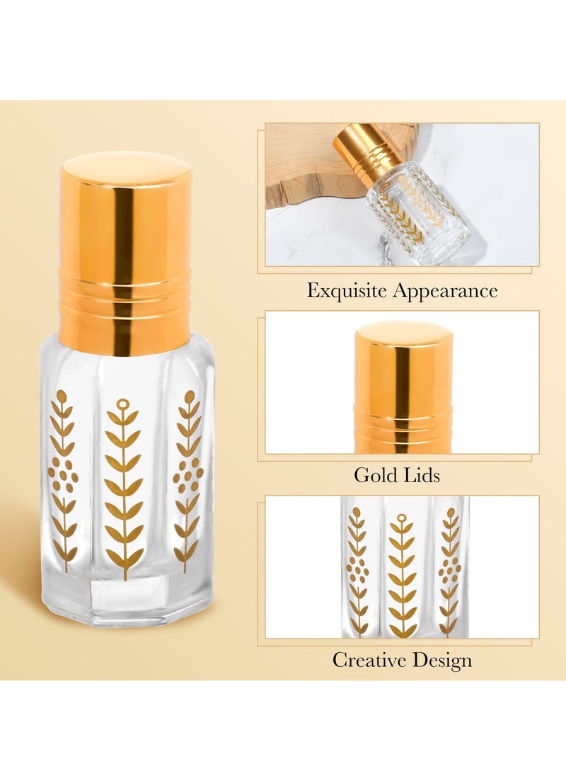 Generic - 10 Pack Essential Oil Roller Bottles for Oils, 3ml Glass Clear Perfume Bottles (3ml) - Image 1