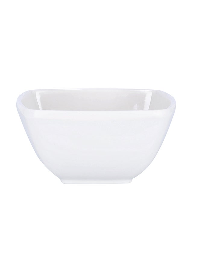 Royalford 4" Melamine Square Bowl White - Image 1