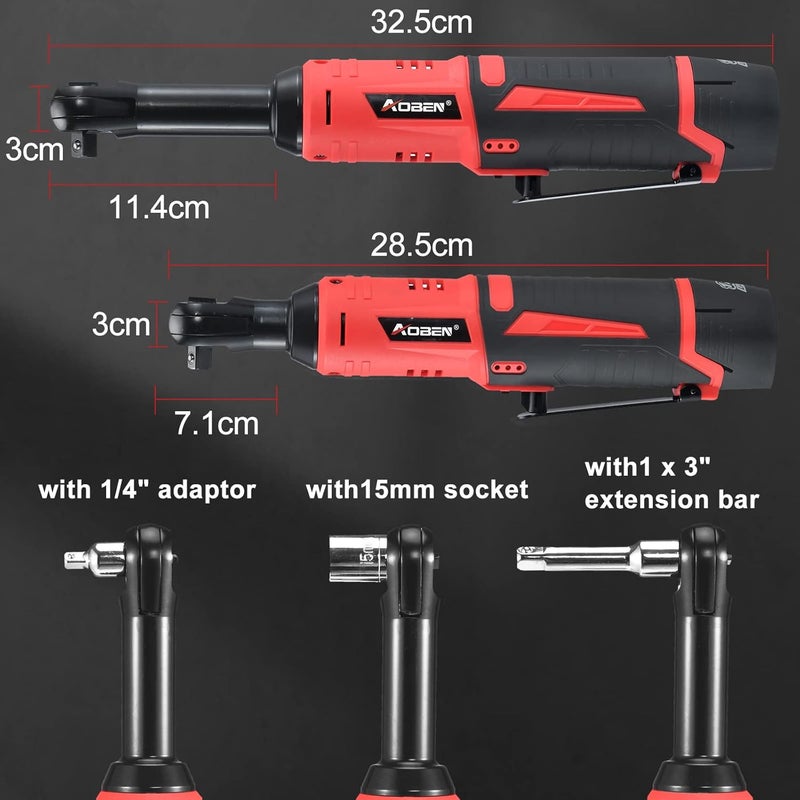 AOBEN طقم مفتاح ربط كهربائي لاسلكي 3/8" 40 قدم-رطل مع سرعة متغيرة وبطاريات ليثيوم - Image 3