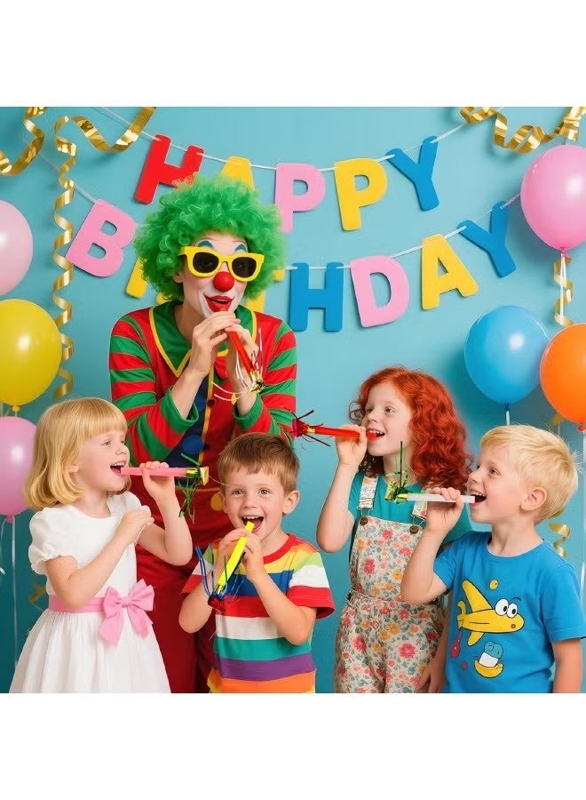 JS 100 Pcs Party Blowers, Party Colorful Blowers for Kids, Party Blowouts, Party Noise Makers Horns, Colorful Birthday Blowers, Noisemakers Blow Horns Party Whistles Favors for Birthday, New Years Events (Random Colors) - Image 2