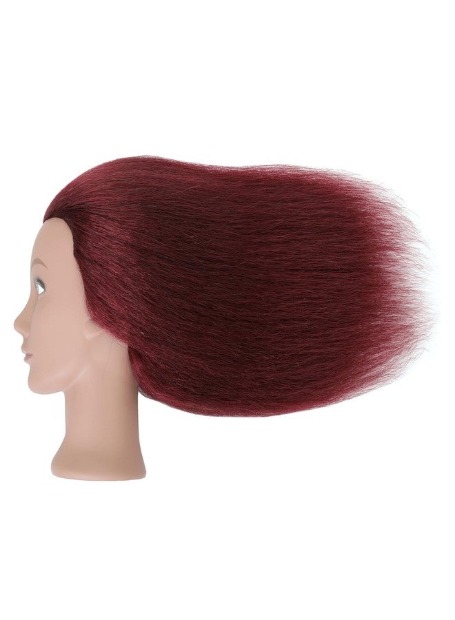 LECIPO 100% Real Human Hair Mannequin Head with Stand Manikin Cosmetology Doll Training Head for Hairdresser Practice Braiding Styling Curling Cutting Display - Image 5