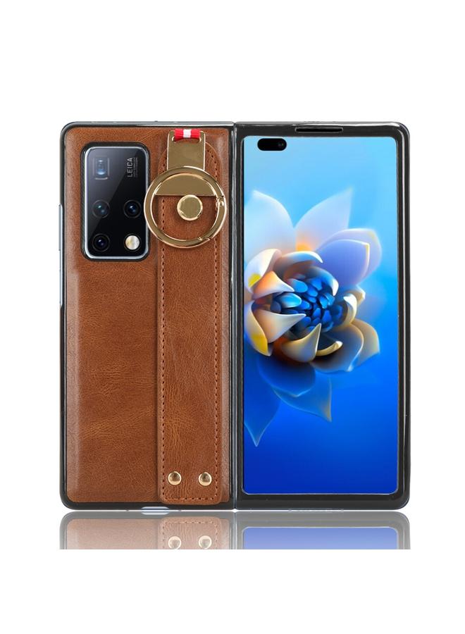 زبون جراب خلفي من الجلد لهاتف Huawei Mate X2 مع سوار المعصم - Image 3