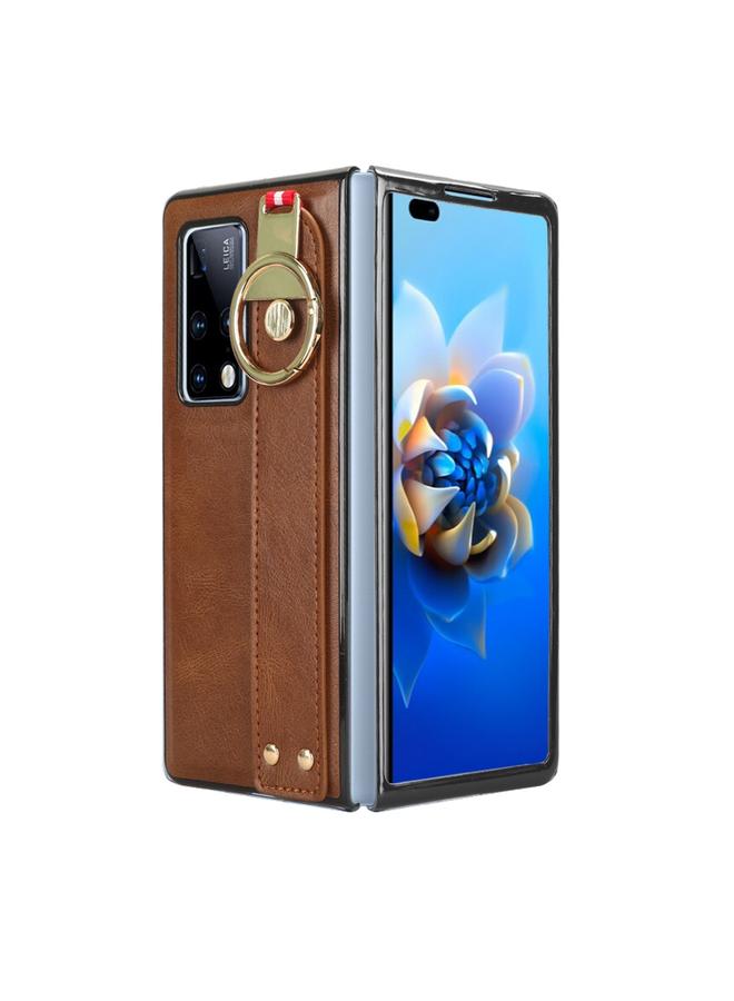 زبون جراب خلفي من الجلد لهاتف Huawei Mate X2 مع سوار المعصم - Image 4