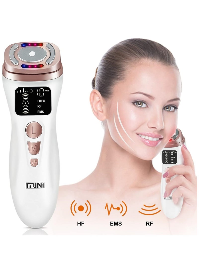 Mini Ultrasonic RF Face Beauty Device with 5 Speeds 3 Modes for Facial Lifting Wrinkle Removal Skin Firming  - Image 1