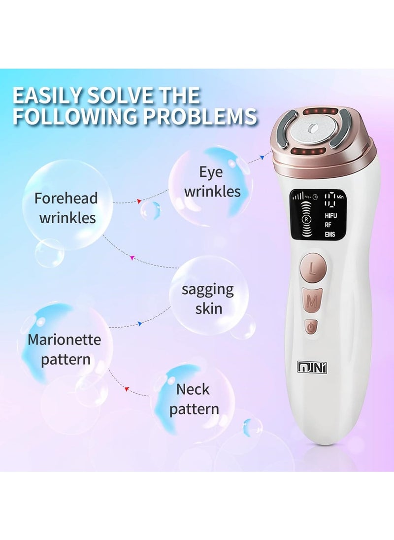Mini Ultrasonic RF Face Beauty Device with 5 Speeds 3 Modes for Facial Lifting Wrinkle Removal Skin Firming  - Image 3