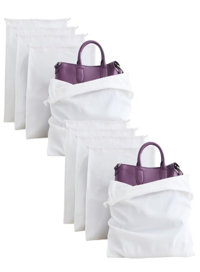 Dcluttr dust bags for handbags | Odour resistant cotton handbag covers for storage | Dust cover storage bags for Handbags, Shoe Boots | Travel Storage Pouch with drawstring closure (Pack of 10) - Image 1