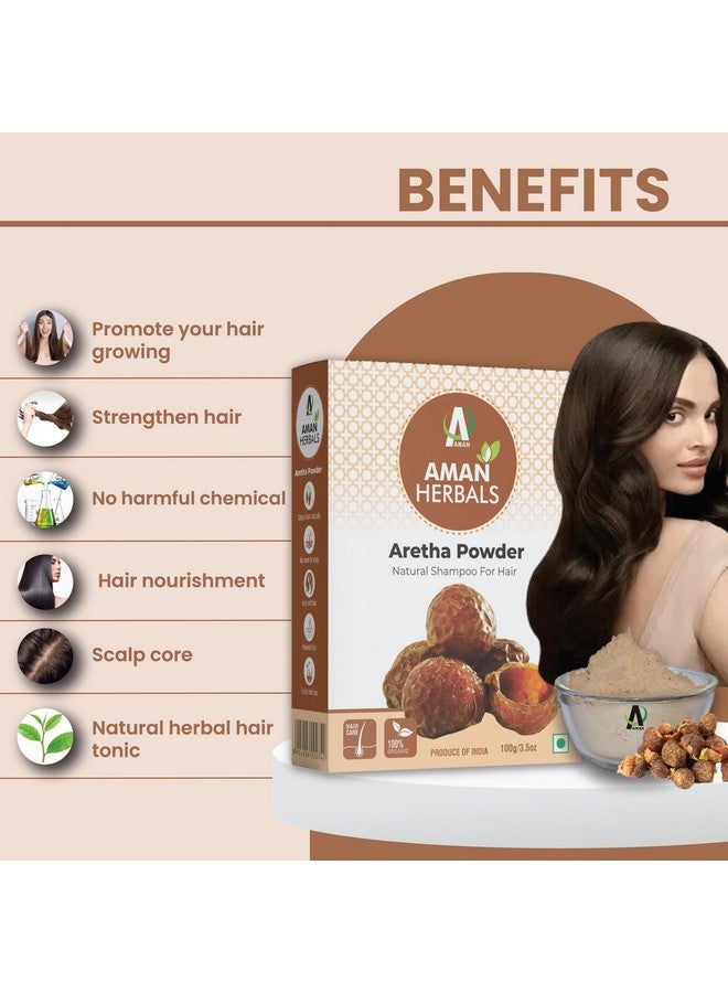 AMAN Reetha Powder For Hair Aritha Powder Organic Hair Wash 100 Grams By Aman - Image 3