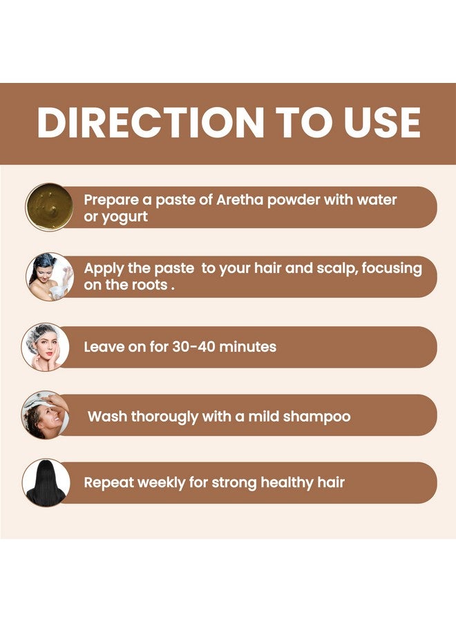 AMAN Reetha Powder For Hair Aritha Powder Organic Hair Wash 100 Grams By Aman - Image 4