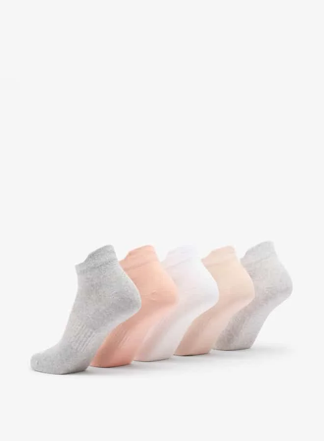 Oaklan by Shoexpress Women Logo Print Ankle Length Socks - Set of 5