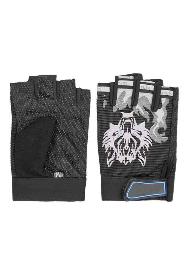 بي اكس تي قفازات رياضية للأطفال من BXT بنصف أصابع مع قبضة محكمة - قفازات جل واقية مانعة للانزلاق للدراجات الترابية، وركوب الدراجات، وصيد الأسماك، والتسلق، والجمباز للأولاد والبنات - Image 2