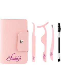 FADLASH Eyelash Applicator Tool 4-in-1 Lash Applicator Tool Set with Eyelash Extension Tweezers, Brush Eye Lash Applicator Tools DIY Eyelash Extension Tweezers Kit for Beginners Eyelash Extensions Tool 