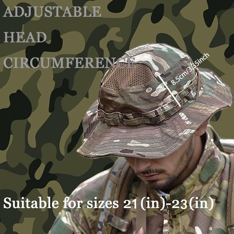 KaneLoo Sun Hat Military Bucket Hats Breathable Boonie Fishing Safari Hat Cap for Men Women Hunting Outdoor Hiking Camping Garden Camo - Image 3