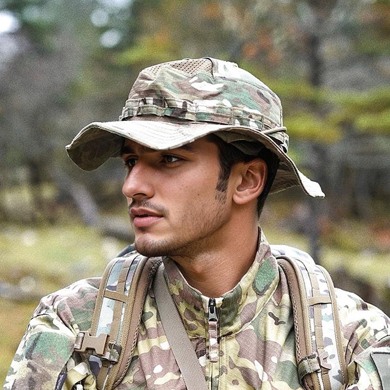 KaneLoo Sun Hat Military Bucket Hats Breathable Boonie Fishing Safari Hat Cap for Men Women Hunting Outdoor Hiking Camping Garden Camo - Image 5
