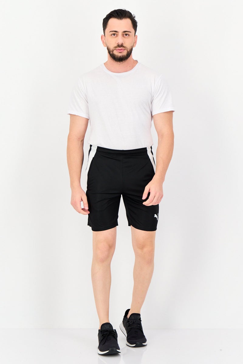 PUMA شورتات تدريب رياضية للرجال بشعار العلامة التجارية، أسود - Image 4
