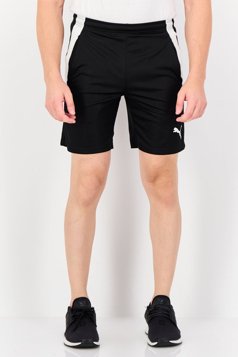 PUMA شورتات تدريب رياضية للرجال بشعار العلامة التجارية، أسود - Image 1