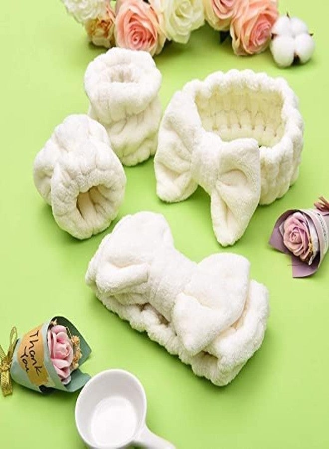 VATTU 3 Pcs Spa Headband and Wristband Set, Microfiber Wash Bands, Skincare Headbands Makeup Headband With Wrist Band, Facial Headband Face Wash Wristbands for Washing Face - Image 4