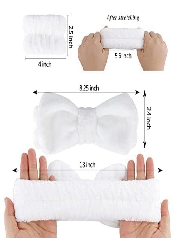 VATTU 3 Pcs Spa Headband and Wristband Set, Microfiber Wash Bands, Skincare Headbands Makeup Headband With Wrist Band, Facial Headband Face Wash Wristbands for Washing Face - Image 2