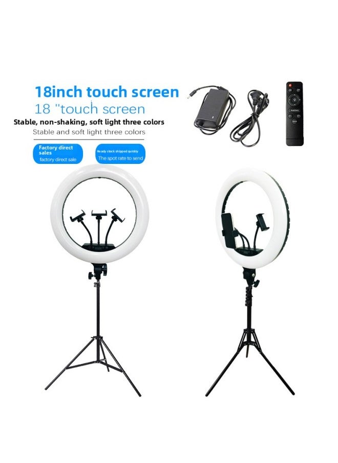 General - Supply 18 Inch LED Three-color Multi-position Touch Screen Mobile Phone Live Fill Light Net Red Ring Beauty Light-Light Source Color:6 Inch - Image 1