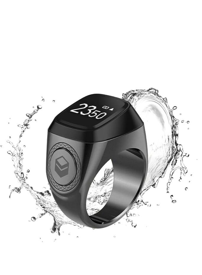 حلقة معدنية ذكية للتسبيح الذكر مقاس 22 ملم باللون الرمادي الفلكي - Image 2