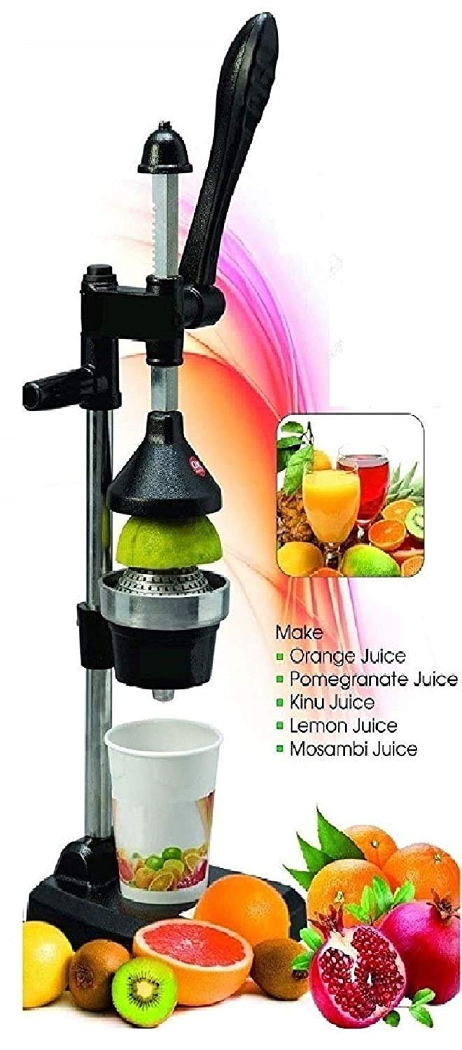 QUALIZA Aluminum Hand Press Juicer Made in India Effortless Citrus Fruits and Vegetable Juicing Black - Image 4