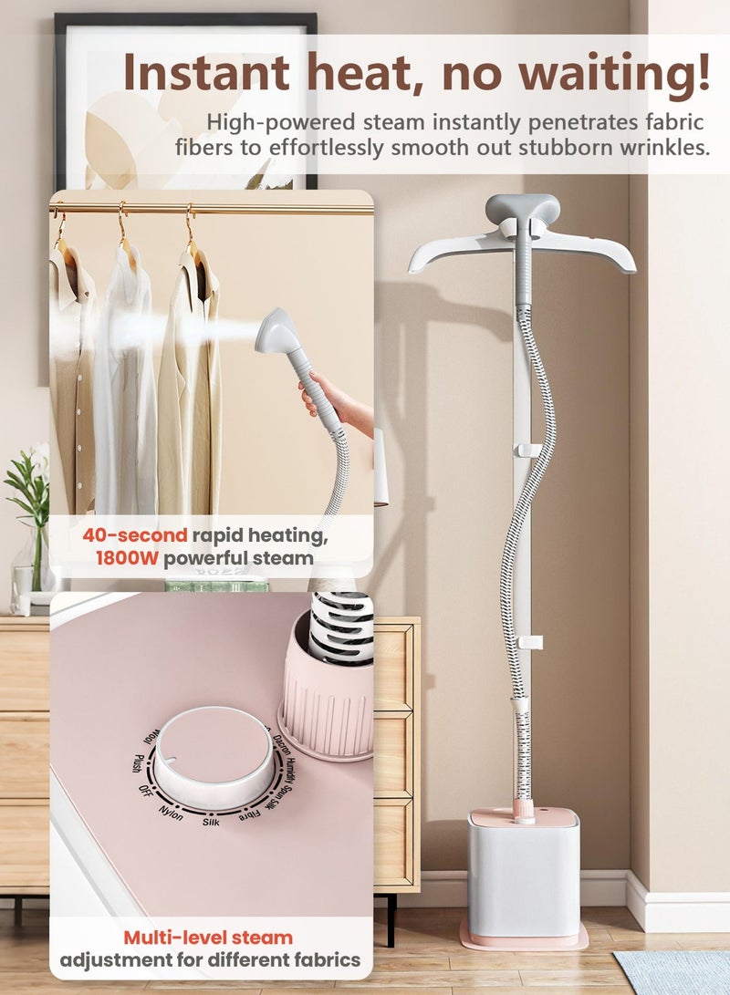 عربست مكواة بخار قوية بقوة 2000 واط، مكواة ملابس منزلية أحادية القطب مع لوح كي، مكواة بخار، خزان مياه كبير سعة 1.8 لتر لا يتطلب إضافة مياه متكررة - Image 2