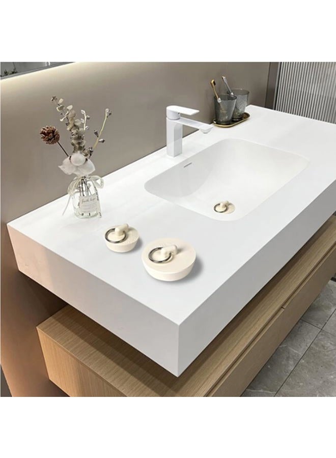 WYSUMMER Drain Stopper Set,4 Sizes Bathtub Stopper Rubber Sink Stoppers Set White Stopper Plug with Hanging Ring for Bathtub, Kitchen and Bathroom - Image 4