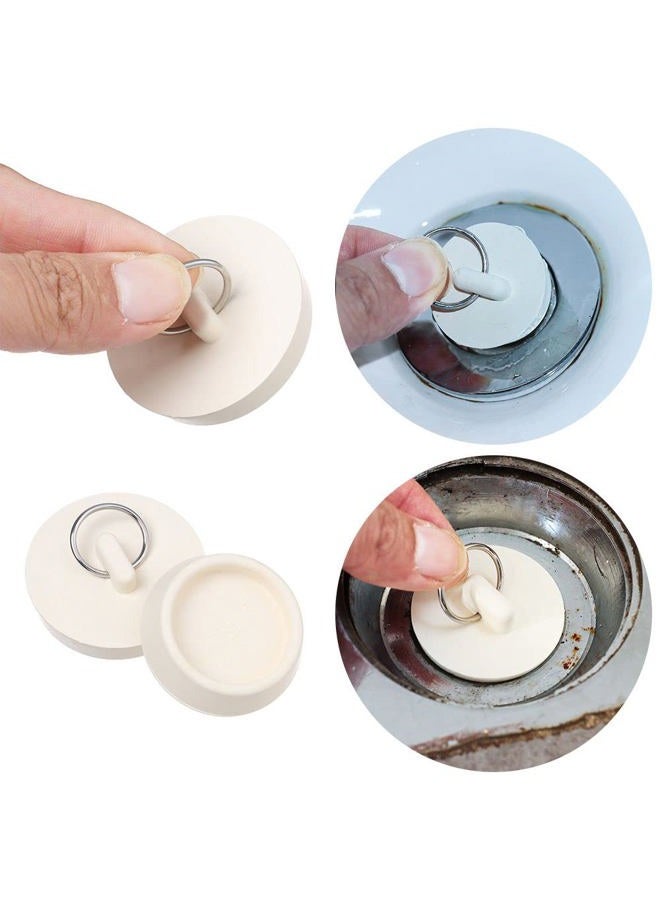 WYSUMMER Drain Stopper Set,4 Sizes Bathtub Stopper Rubber Sink Stoppers Set White Stopper Plug with Hanging Ring for Bathtub, Kitchen and Bathroom - Image 5