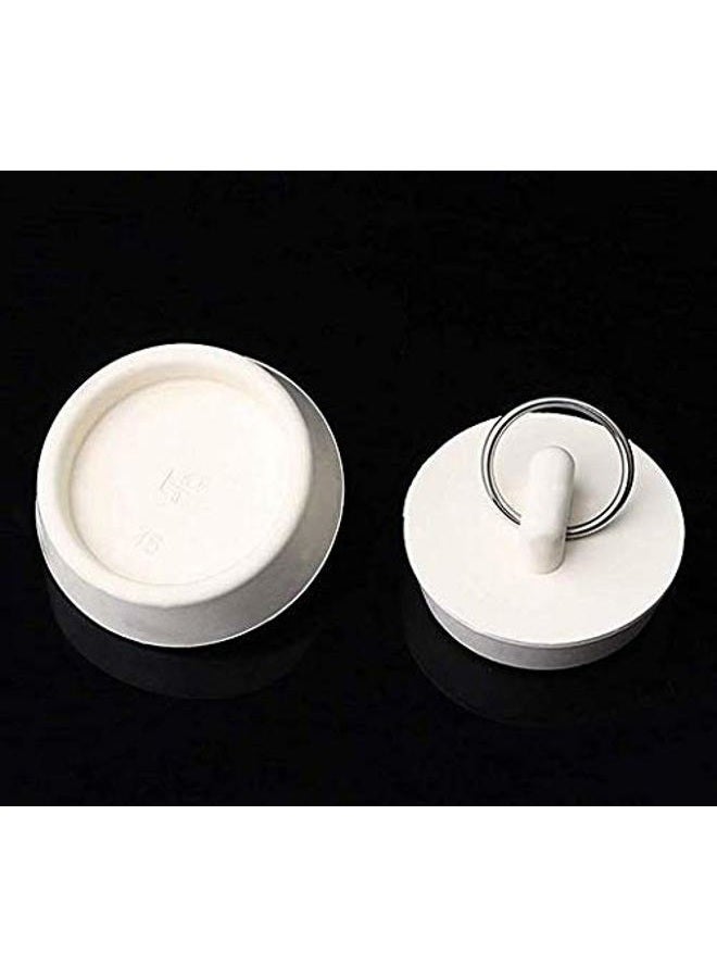 WYSUMMER Drain Stopper Set,4 Sizes Bathtub Stopper Rubber Sink Stoppers Set White Stopper Plug with Hanging Ring for Bathtub, Kitchen and Bathroom - Image 3