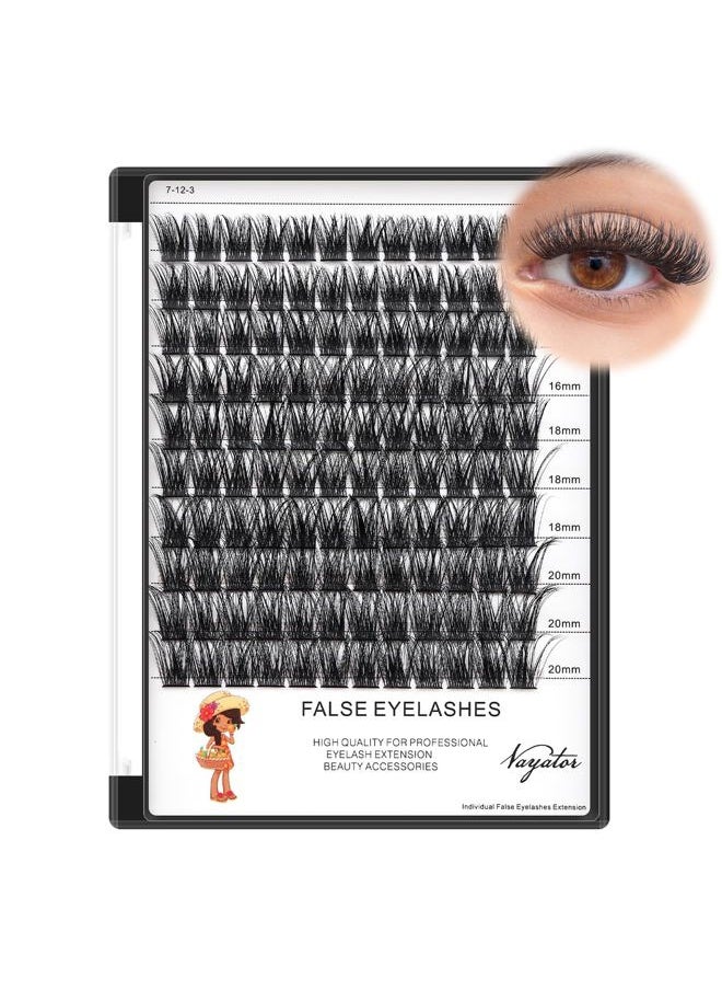 Vayator Mixed Size Kit with Applicator and Lash Bond & Seal 8-14mm/10-16mm/14-20mm Mix D Curl/DD Curl Makeup Cluster Grafting Eyelashes Individual Extension (C#8-10-12-14mm Mixed)  - Image 1