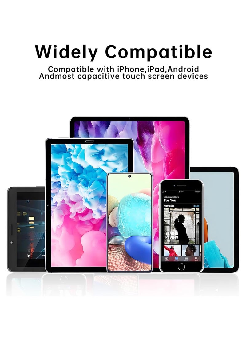 2-in-1 Stylus Pen for Touch Screen, High Precision and Sensitivity, Suitable for iPhone/ipad/Android Tablets, Compatible with All Touch Screens