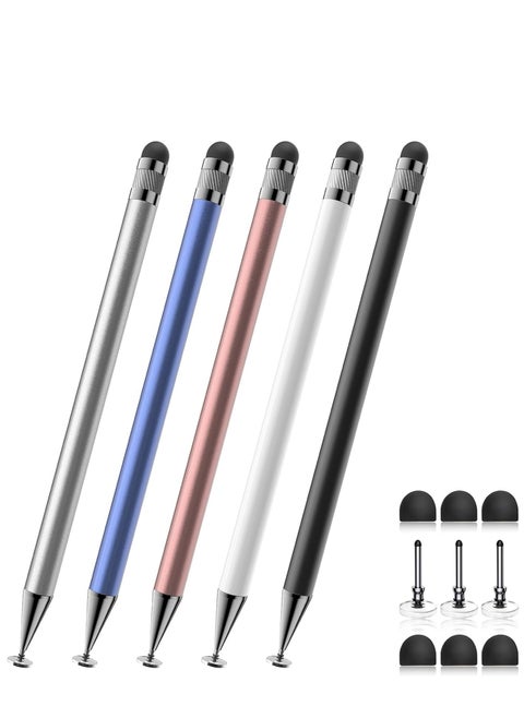 2-in-1 Stylus Pen for Touch Screen, High Precision and Sensitivity, Suitable for iPhone/ipad/Android Tablets, Compatible with All Touch Screens