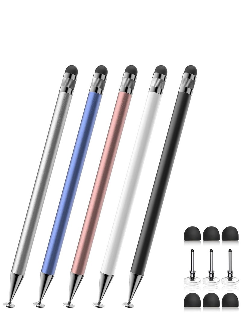 2-in-1 Stylus Pen for Touch Screen, High Precision and Sensitivity, Suitable for iPhone/ipad/Android Tablets, Compatible with All Touch Screens