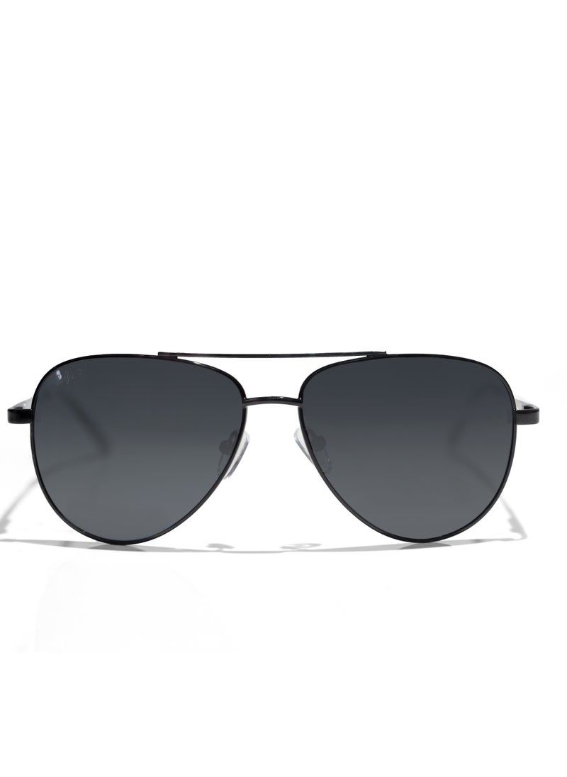 selfie Selfie Polarized Black Lense Black Metal Frame Sunglasses, SE8286-C1  - Image 1