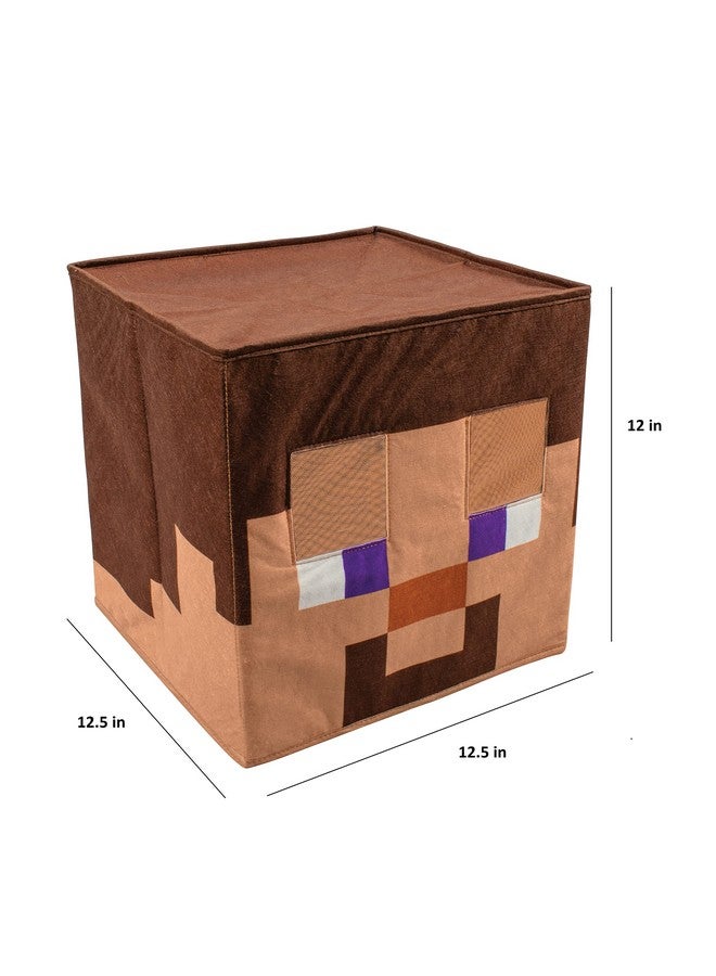 Disguise childrens Minecraft Block Headpiece, Official Minecraft Accessories, Single Size Costume Headpiece, A, One Size US, Steve - Image 4