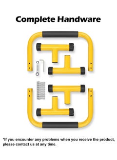XiuWoo Push Up Bar, High Steel Parallette Dip Bar with Full Coverage Foam Handle, Heavy-Duty Calisthenics Parallel Bars for L-Sit, Dips, Home Gym Strength Training Workout  - Image 3