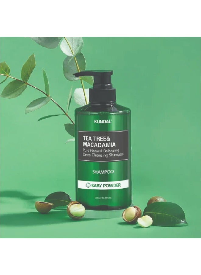 KUNDAL Tea Tree & Macadamia Shampoo - Baby Powder 500 ml - Image 3