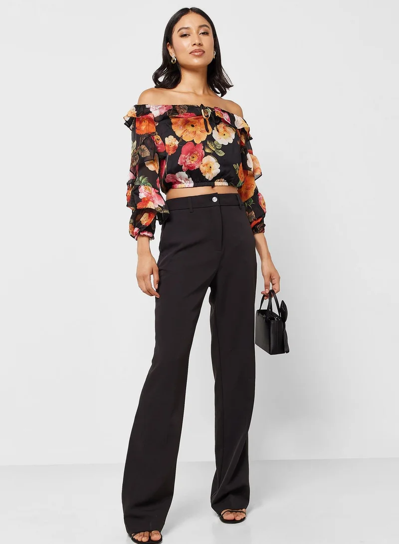 GUESS Floral Printed  Crop Top
