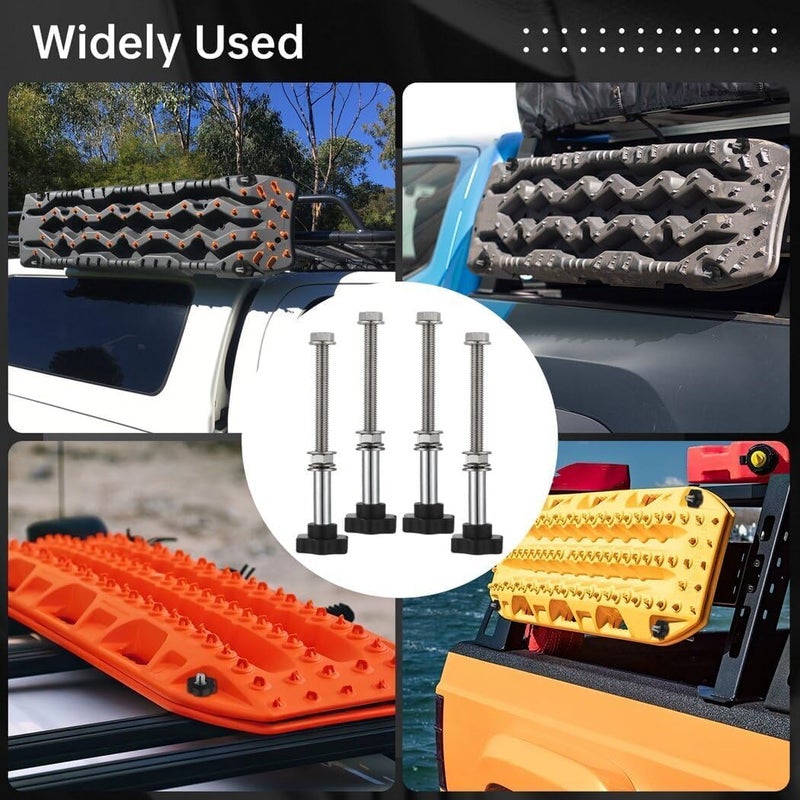 Odluzy High strength upgraded material Universal Traction Board Mounting Kit, Safety Traction Board Mount, Easy-to-Install Recovery Board Mount Pins for 4.72-6.69" Hole Spacing Upgraded quality - Image 5