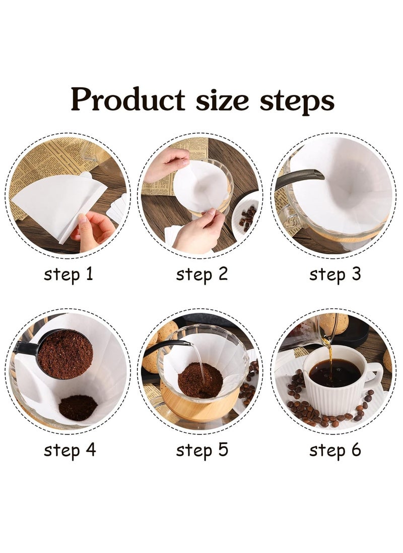 HW Cone Coffee Filters Size 01, 100 Count V01 Coffee Filter Paper, Compatible with V60 and Conical Shaped Pour Over Coffee Dripper and Drip Coffee Maker, White  - Image 3
