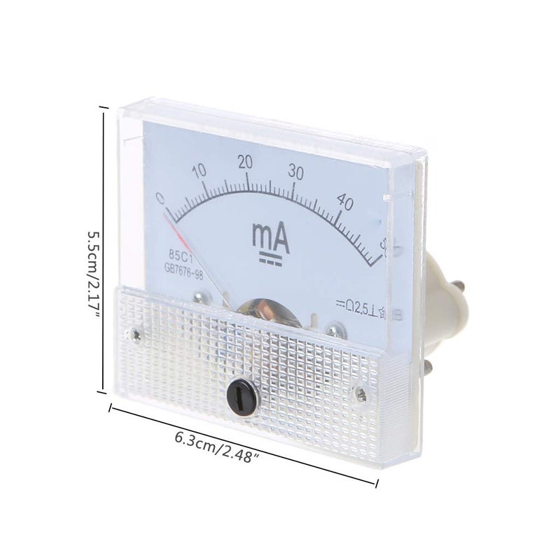 Analog Panel Ammeter Current Meter Tester Gauge For Circuit Testing Charging Color A - Image 4
