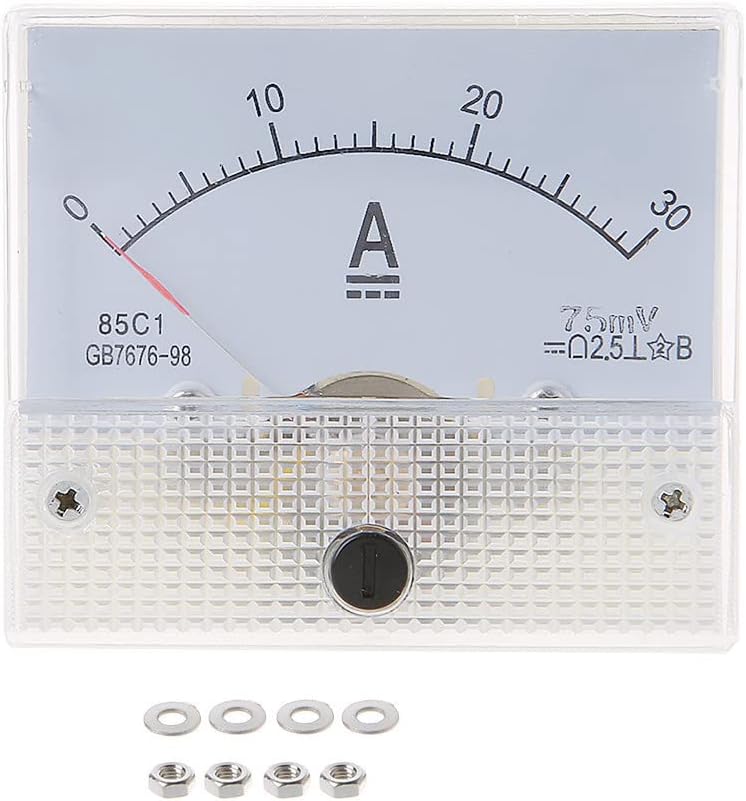 Analog Panel Ammeter Current Meter Tester Gauge For Circuit Testing Charging Color A - Image 1