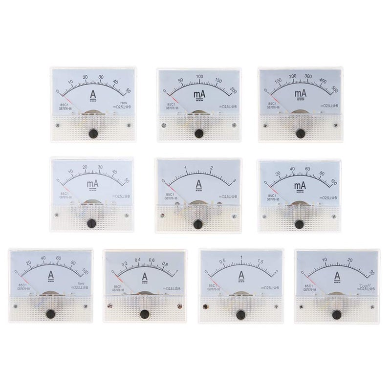 Analog Panel Ammeter Current Meter Tester Gauge For Circuit Testing Charging Color A - Image 3